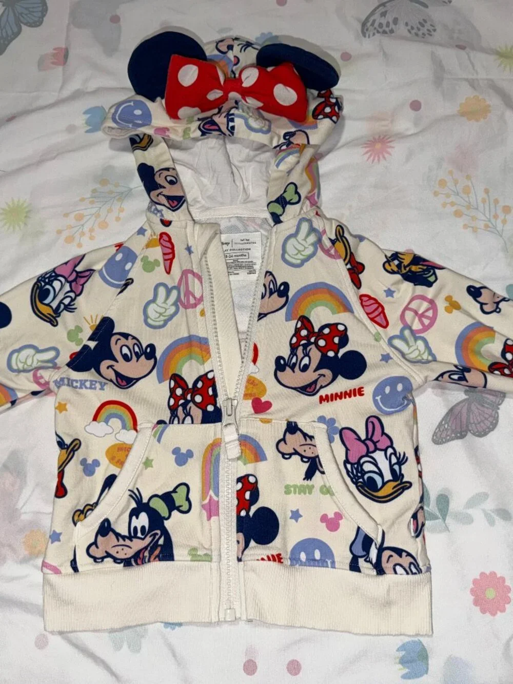 Little Sleepies Mickey Mouse Clubhouse Minnie Zip Hoodie
